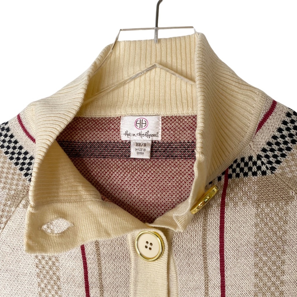 Hot in Hollywood Cream Tartan Plaid Women Cape Poncho Shawl Wrap Multicolor XS/S - Picture 7 of 9